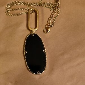 Elegant Black and Gold Pendant Necklace